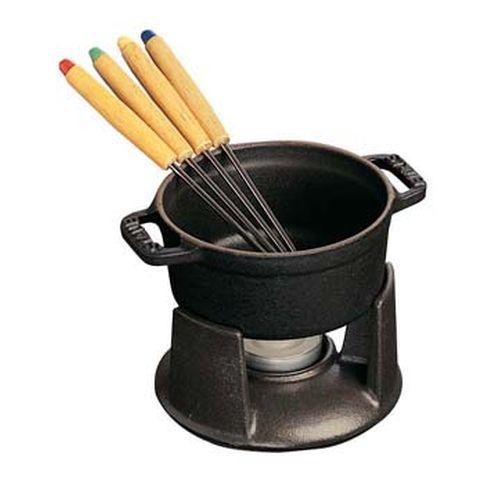 staub ストウブ　ミニ チョコレート フォンデュセット ブラック 10cm Amazon.co.jp: staub ストウブ 「 ミニ チョコレート フォンデュ
