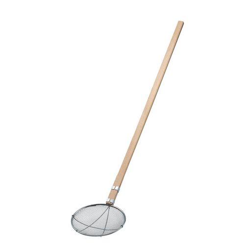 スリースノー TS ステンレス木柄給食用すくい網 丸型 24cm極荒目(2.5メッシュ) ASK5901【送料無料】の通販は給食用品