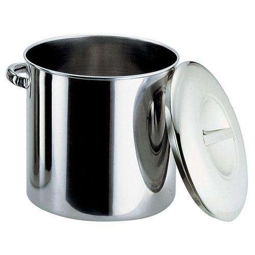 中尾アルミ製作所　キングデンジ　フタ付き　ステンレス　寸胴鍋（目盛付）36cm 中尾アルミ製作所 キングデンジ フタ付き ステンレス 寸胴鍋