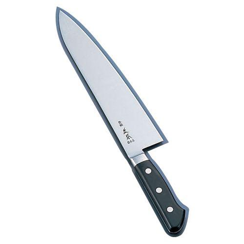 正本 ハイパーモリブデン鋼 ツバ付牛刀 (両刃)21cm AMSJ002【送料無料】