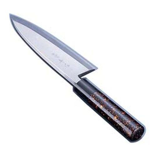 インテックカネキ 歌舞伎調和包丁 忠舟 出刃 24cm 黒金茶 ATD0216【送料無料】の通販は