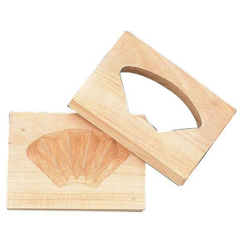 遠藤商事 手彫物相型 1ツ取り (サクラ材) 扇 BBT36【送料無料】