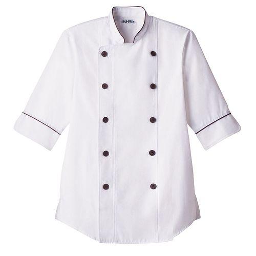 サンペックスイスト ショップコート ET-1144 ホワイト×ブラウン LL SKC5404【送料無料】の通販は 5,532円