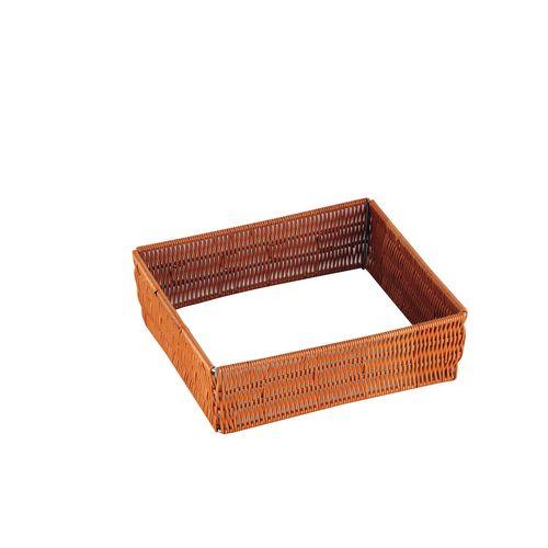 萬洋 樹脂ラタン ガストロノームパンフレーム 2/3サイズ ブラウン NLT0303【送料無料】