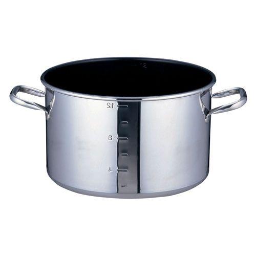 遠藤商事 SAパワー・デンジ アルファ 半寸胴鍋 42cm(蓋無)目盛付 AHV9308【送料無料】