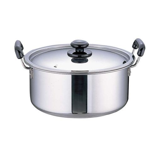 遠藤商事 SAステンレス プラ柄 厚板実用鍋 24cm AZT0724【送料無料】の通販は