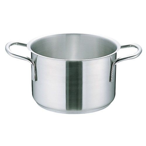 ムラノ インダクション18-8半寸胴鍋 (蓋無)24cm AHVA303【送料無料】の通販は