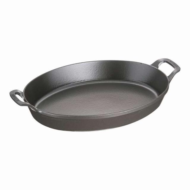 ストウブ オーバルスタッカブルディッシュ 37cm 黒 40508-283(代引不可)【送料無料】