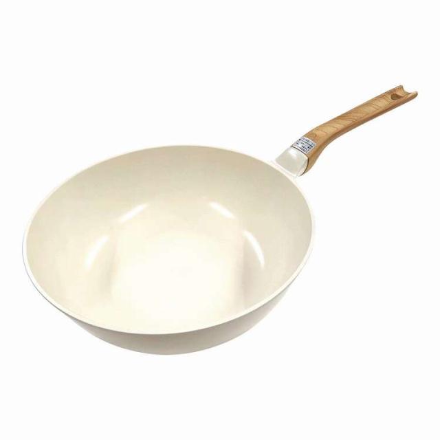 軽くて使いやすいホワイトセラミック スーパーディープパン 28cm(代引不可)【送料無料】