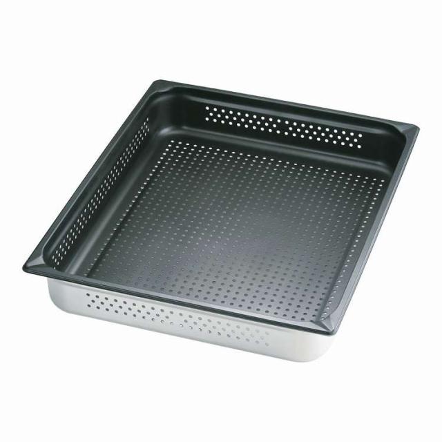 KINGO ノンスティック穴明ホテルパン 21100PFS2/1×100(代引不可)【送料無料】