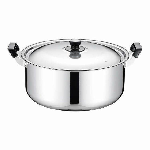 TKG ステンレス プラ柄 実用鍋 36cm(代引不可)【送料無料】