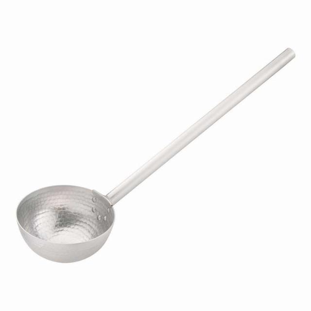 軽銀製打出しひしゃく φ18cm×柄長50糎(代引不可)【貨物輸送無料】