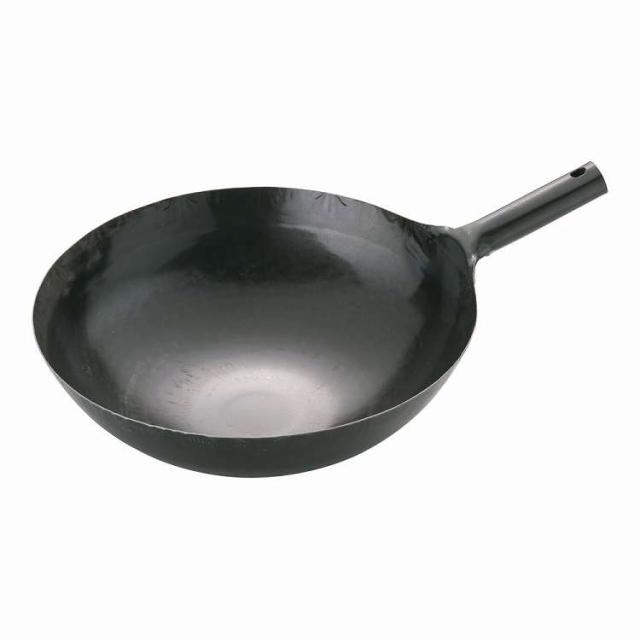 山田 鉄 打出片手中華鍋(板厚1.2mm) 39cm(代引不可)【送料無料】