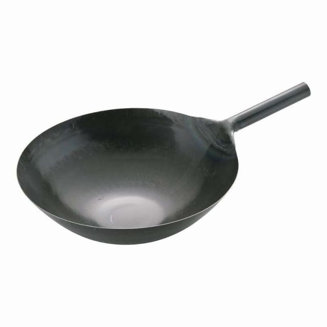 山田 鉄 打出片手中華鍋(板厚1.2mm) 45cm(代引不可)【送料無料】