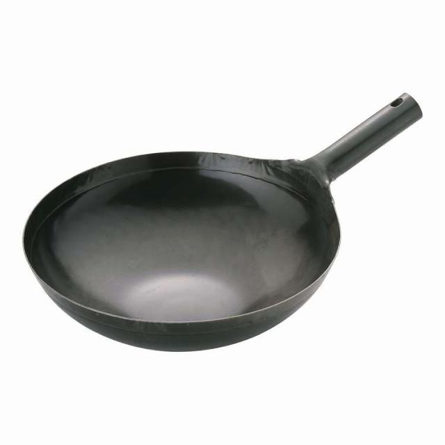 山田 鉄 打出片手中華鍋(板厚1.6mm) 33cm(代引不可)【送料無料】