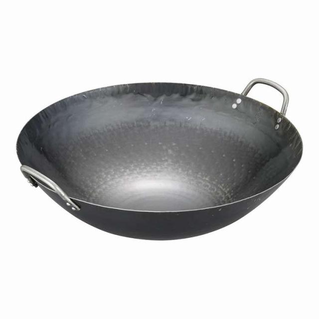 山田鉄打出中華鍋 45cm (017002-006) 山田 工業所 鉄 打出 片手中華鍋（