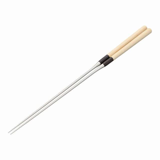 白木柄 盛箸(積層強化木柄付) 240mm(代引不可)【送料無料】