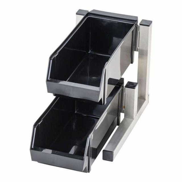 TKG 18-8スマート オーガナイザー 2段1列(2ヶ入) ブラック(代引不可)【送料無料】