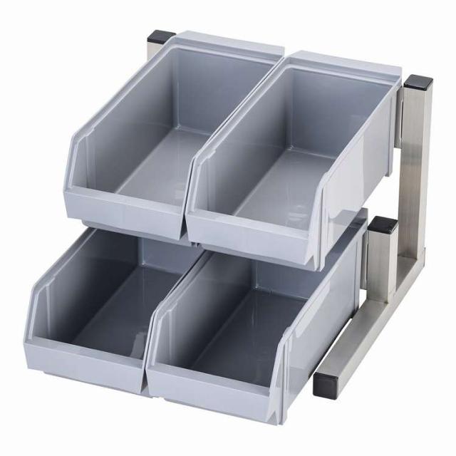 TKG 18-8スマート オーガナイザー 2段2列(4ヶ入) グレー(代引不可)【送料無料】