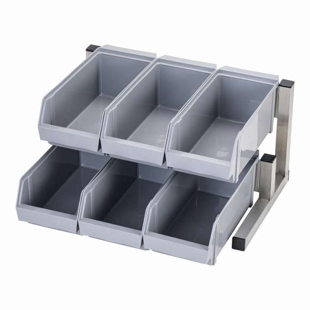TKG 18-8スマート オーガナイザー 2段3列(6ヶ入) グレー(代引不可)【送料無料】