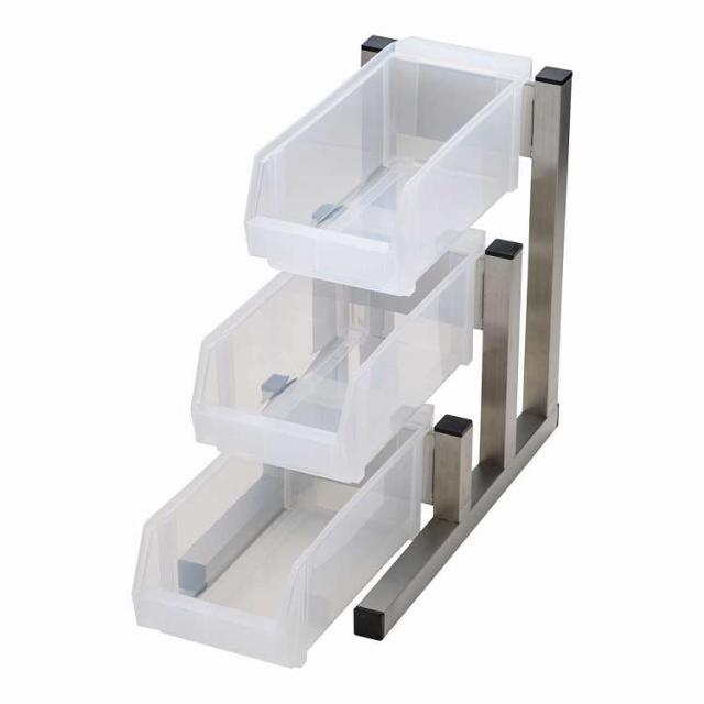 TKG 18-8スマート オーガナイザー 3段1列(3ヶ入) ホワイト(代引不可)【送料無料】