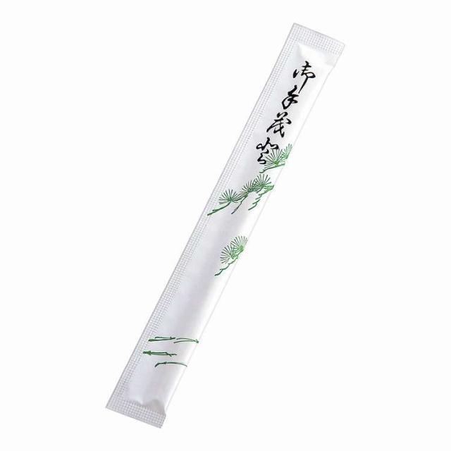 白楊8寸紙完封箸 松葉柄 楊枝入 (1ケース4000膳入)(代引不可)【送料無料】