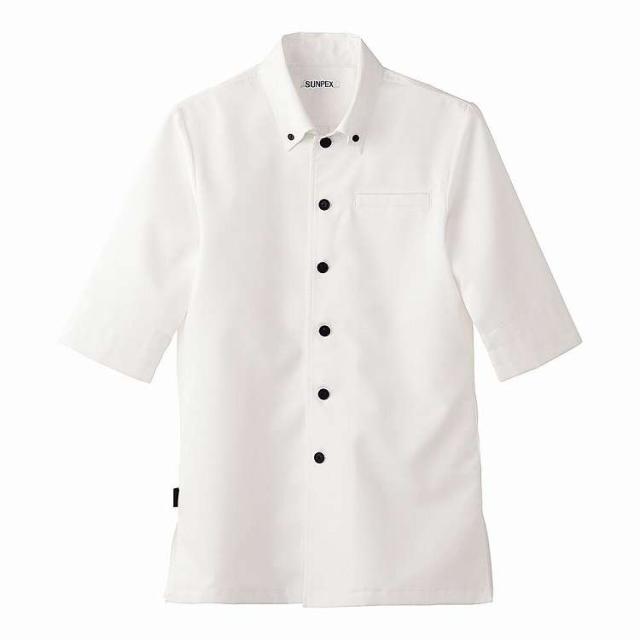 男女兼用ショップコート ET-7727 ホワイト M(代引不可)【送料無料】