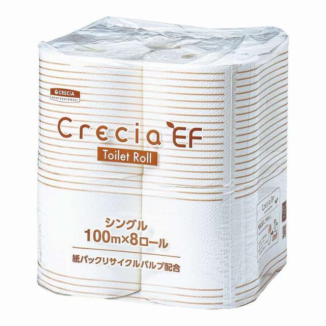 クレシア EFトイレットロール 8R シングル100m(64個入)(代引不可)【送料無料】 6,538円