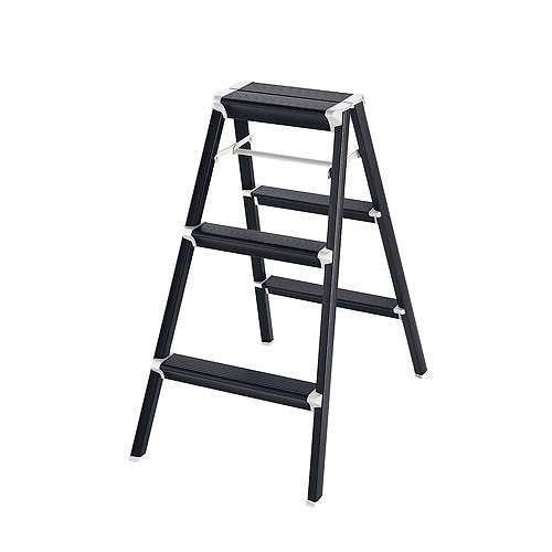 アルミ スキットステップ ブラック SK2.0-08BK 3段(代引不可)【送料無料】