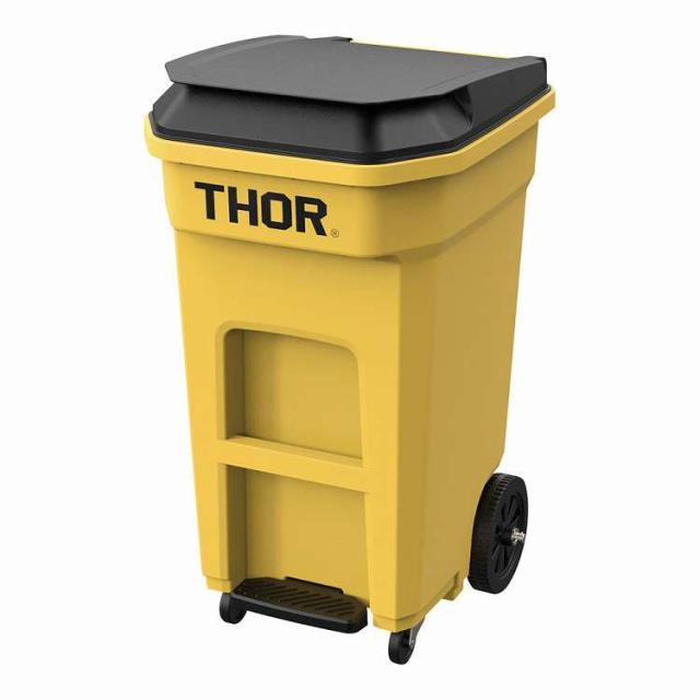 TR ステップオンロールアウトコンテナ 1045 イエロー 120L(代引不可)【送料無料】