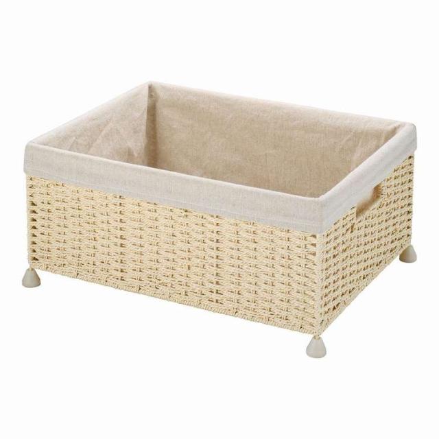 ペーパーバスケット客席用足つき ベージュ(代引不可)【送料無料】かご・バスケット