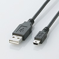 ELECOM(エレコム)] USB2.0ケーブル（mini-Bタイプ）[0.5m] U2C-M05BK