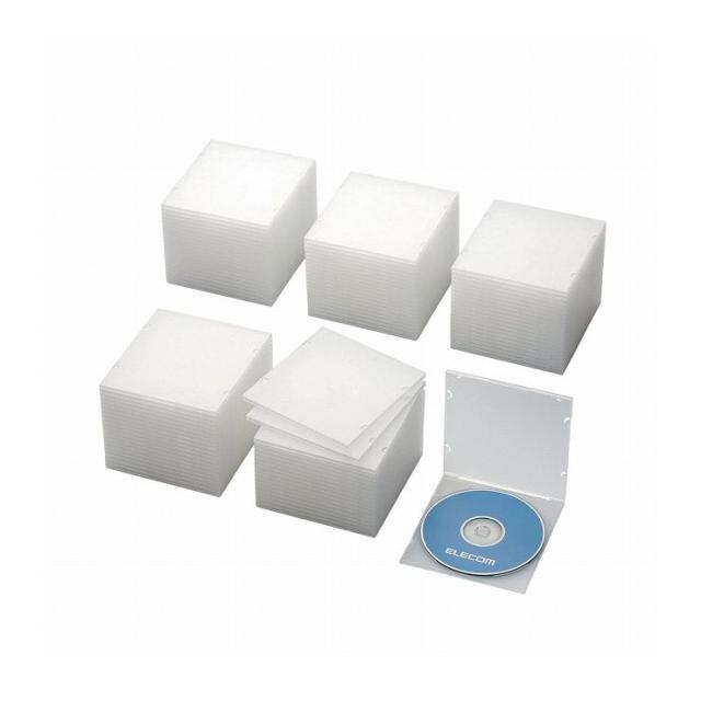 エレコム Blu-ray/DVD/CDケース(スリム/PP/1枚収納) CCD-JPCS100CR(代引不可)【送料無料】