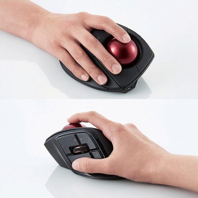 エレコム トラックボールマウス 3年保証 8ボタン 人差し指 チルトホイール Bluetooth ブラック(黒) M-DPT1MRBK(代引不可)【送料無料】