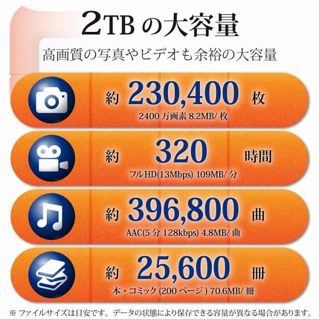 エレコム 外付けポータブルハードディスク HDD 2.5インチ 2TB USB3.0/2.0対応 バスパワー 高速データ転送 LAC9000298(代引不可)【送料無