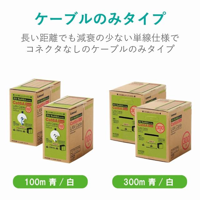 エレコム 自作用LANケーブル 300m 単線 ケーブルのみ コネクタなし EU RoHS指令準拠 ホワイト LD-GPAL/WH300RS(代引不可)【送料無料】_6