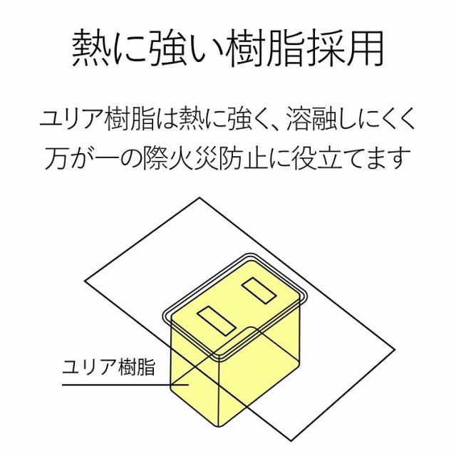 エレコム 工事・物件に最適な3ピン 熱に強い 雷ガード マグネット付 電源タップ 4個口 5m グレー T-WRMK3450LG/RS(代引不可)【送料無料】_8