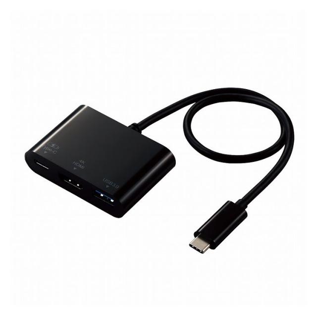 エレコム ドッキングステーション タイプC ( Type-C USB3.0 HDMI ×各1ポート ) ディスプレイ 接続 充電 ブラック DST-C13BK(代引不可)【の通販は