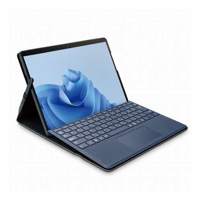 Surface Pro 9 / Pro9 With 5G 用 ケース ソフトレザー カバー フラップ マグネット開閉 スタンド機能 ペンホルダー付 グレー TB-MSP9PLF