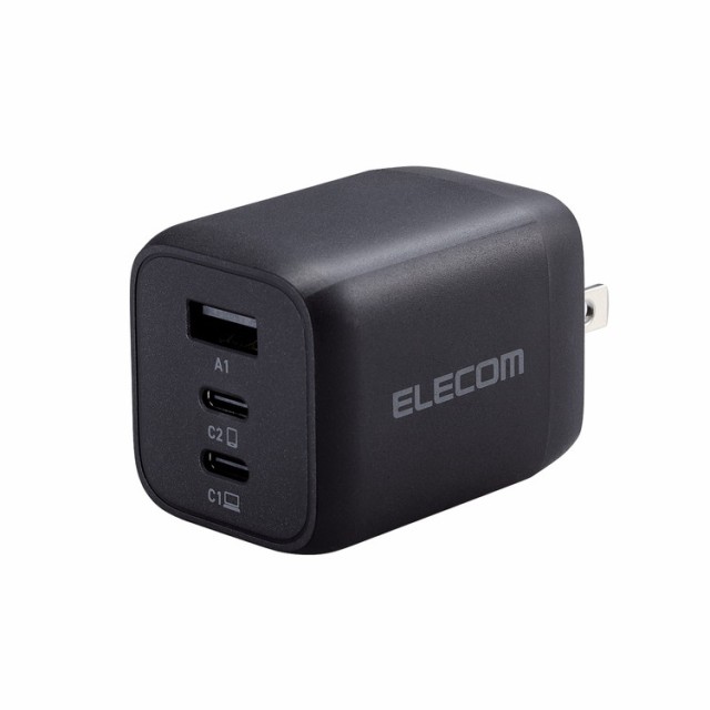 エレコム ELECOM ノートパソコン 充電器 PD 65W PPS対応 タイプC ×2 USB A ×1 【 MacBook Pro / Air  レノボ Dell HP NEC iPad iPhone Android 各種対応 】 ブラック(代引不可)【送料無料】の通販はau PAY マーケット  - リコメン堂 