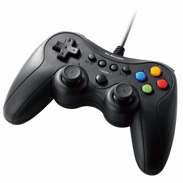 エレコム ゲームパッド PC コントローラー USB接続 Xinput PS系ボタン配置 FPS仕様 13ボタン 高耐久ボタン 軽量 スティックカバー交換 公式大会使用可 ブラック ペリフェラル JC-GP30SBK(代引不可)【送料無料】の通販は