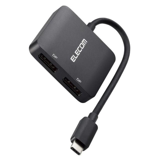 エレコム USB Type-C - DisplayPort 変換 USB-C プラグ to DP ×2 8K 30Hz タイプC ポート搭載 Windows Mac Chromebook iPhone iPad Android 等対応 ブラック ELECOM(代引不可)【送料無料】の通販は 10,044円