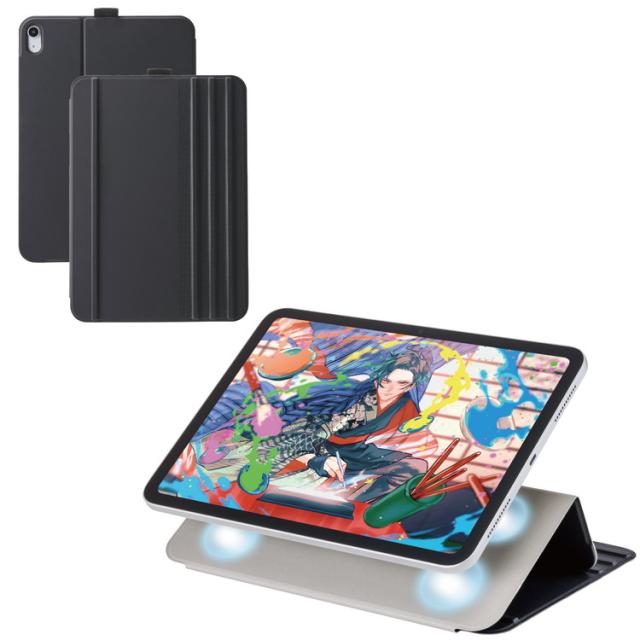 iPad ケース 11インチ (A16) 10.9インチ 第10世代 マグネット着脱フラップ カバー 7段階スタンド オートスリープ機能 ブラック TB-A25RWVDBK(代引不可)【メール便配送】【送料無料】