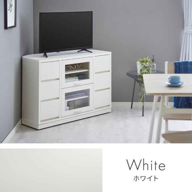 ガラス扉 左右にスウィングできるコーナーテレビ台 ハイタイプ 100cm 50インチ対応 日本製 完成品 テレビ台 テレビボード コーナー 大型テレビ コーナーテレビ台 隠しキャスター【送料無料】_16