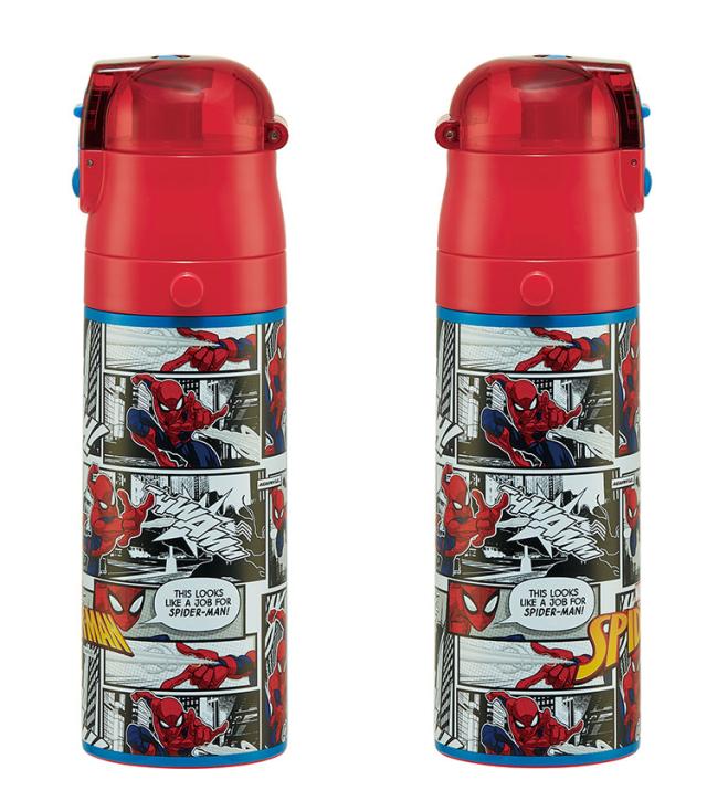 スパイダーマン25 水筒 キッズ 直飲み ワンタッチ ステンレス 保冷