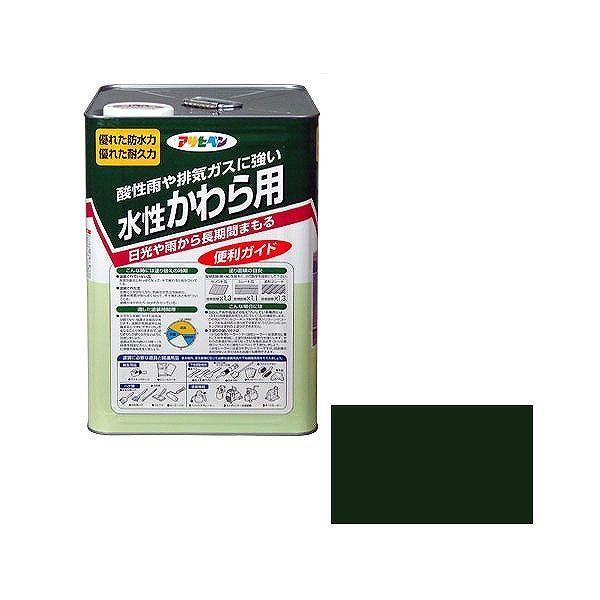 アサヒペン AP 水性かわら用 14L アイリッシュグリーン【送料無料】