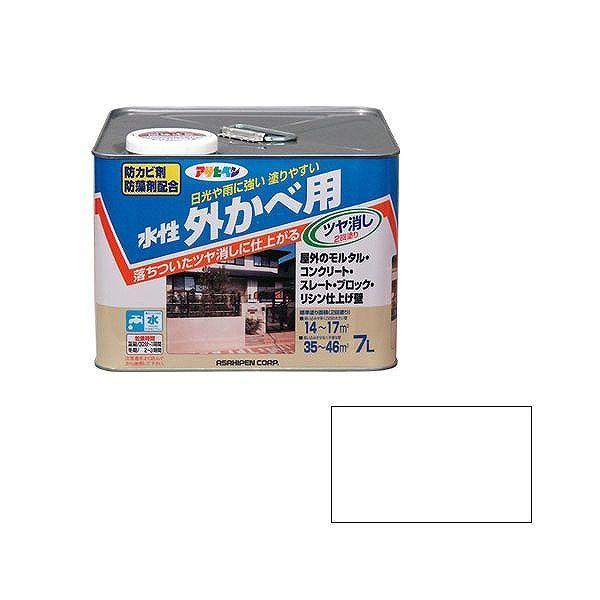 アサヒペン AP 水性外カベツヤ消し 7L ホワイト【送料無料】