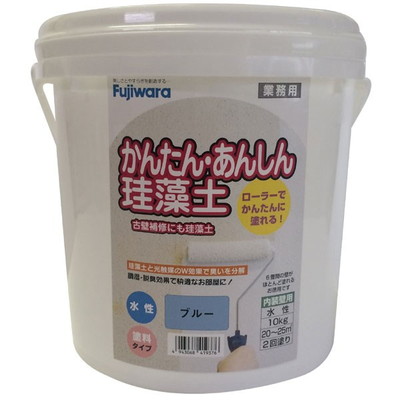 フジワラ化学 簡単安心珪藻土10kg ポリ缶ブルー(代引不可)【送料無料】の通販は 7,828円