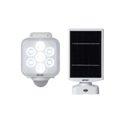 ムサシ S-110L 5Wx1灯 LEDソーラーセンサーライト(代引不可)【送料無料】の通販は