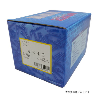 カワシマ盛工 MUSE タップネジ ユニクロ ナベ4×19 1000本入(代引不可)【送料無料】の通販は